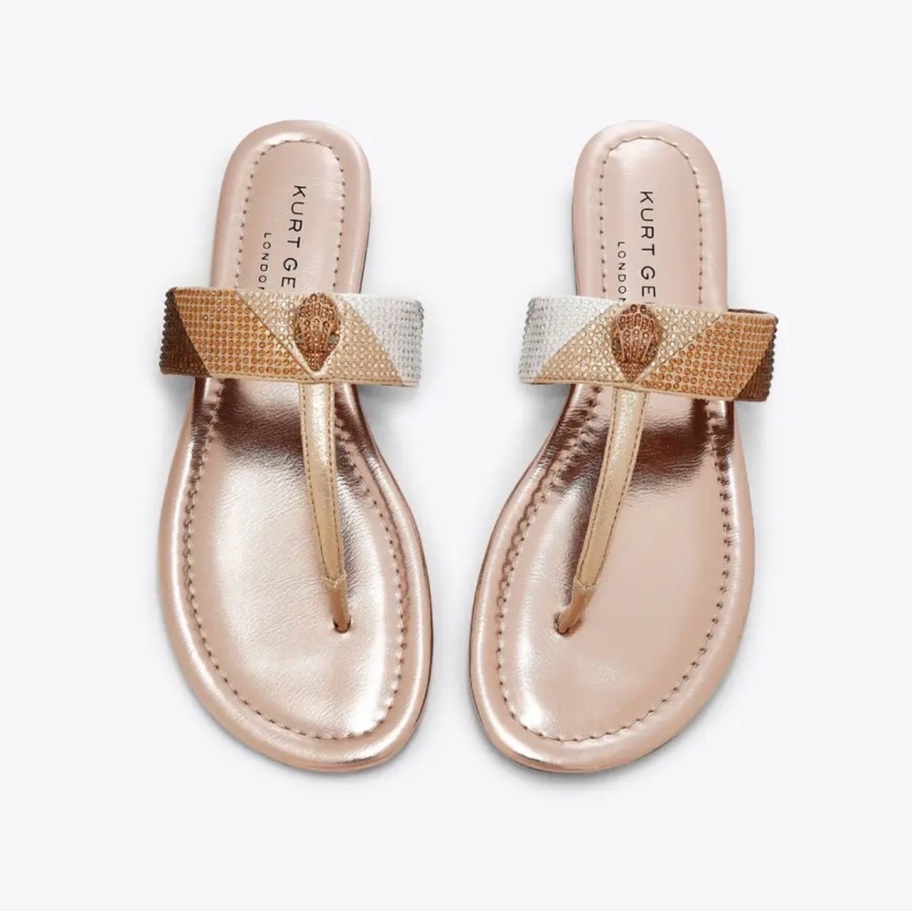 NEW! Kurt Geiger Kensington T-Bar Sandal Sz. 38.5 - Picture 3 of 11